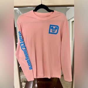 DISNEY WORLD Long Sleeve T-Shirt Size Small unisex pink vintage logo